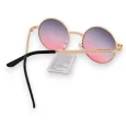 Runde Sonnenbrille mit Grau-Rosa Verlauf