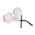 Lunettes coeur blanc transparent