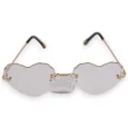 White Transparent Heart Glasses