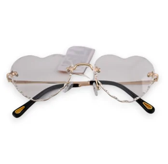 Transparente weiße Herzenbrille Transparente weiße Herzenbrille