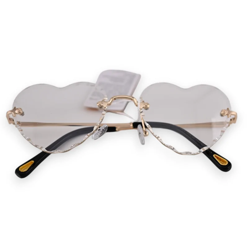 Lunettes coeur blanc transparent