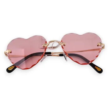 Gafas rosa corazón