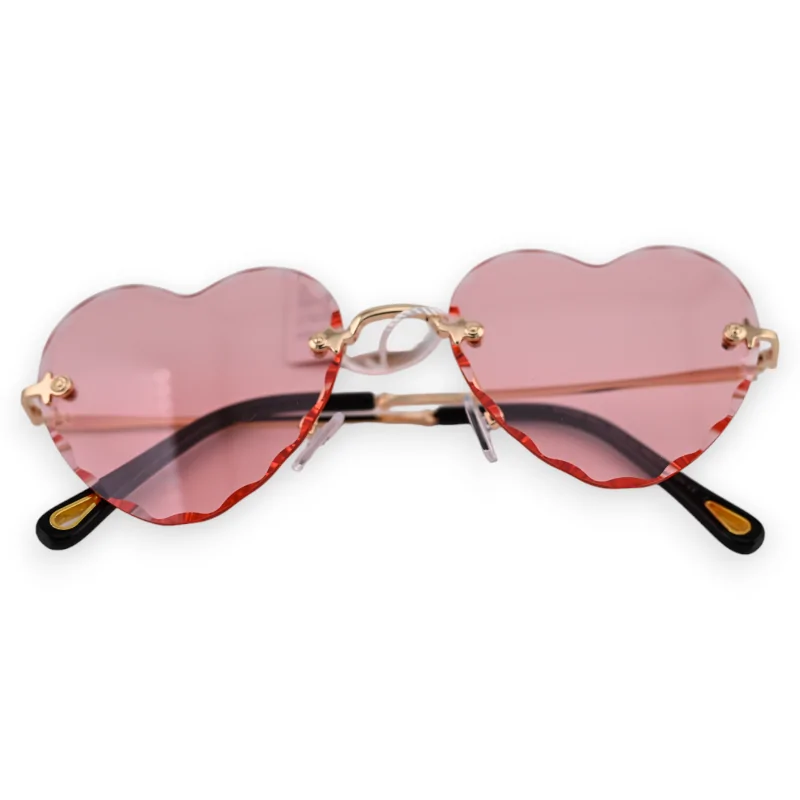 Gafas rosa corazón