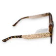 Brown and gold leopard glasses