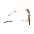 Brown and gold large leopard glasses