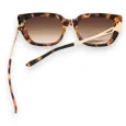 Brown and gold large leopard glasses