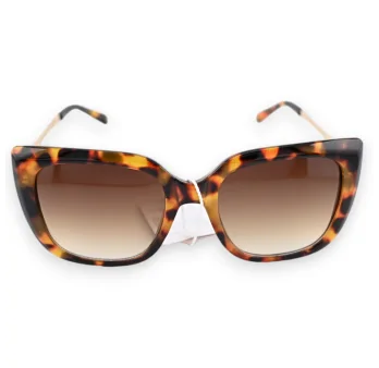 Brown and gold large leopard glasses