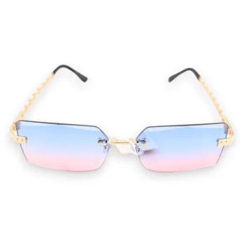 Golden fantasy glasses with pink and blue hues