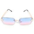 Goldene Fantasie-Brille mit Nuancen von Rosa und Blau