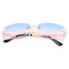 Golden fantasy glasses with pink and blue hues