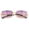 Fancy rectangle glasses with violet shades