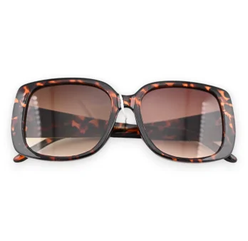 Große Leopard-Brille mit goldenen Finishings Große Leopard-Brille mit goldenen Finishings