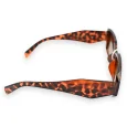 Classic leopard brown rectangular glasses