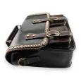 Black and brown vintage satchel bag