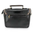 Sac cartable vintage noir et marron