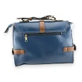 Sac cartable vintage grand format bleu marron