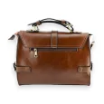 Large vintage brown satchel bag