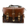 Sac cartable vintage grand format nuances marron