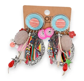 Grandes pendientes de clip multicolor lolilota