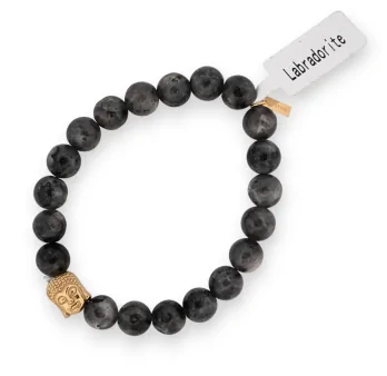 Labradorit-Armband mit Buddha-Anhänger