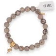 Bracciale in pietra Maifanite con charm a stella