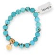 Reconstituted turquoise bracelet with locket charm