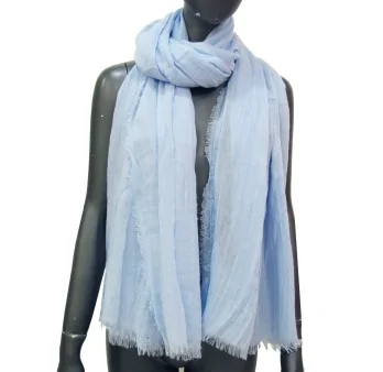 Plain sky blue scarf