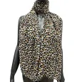 Leopard scarf with golden details