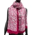 Fuchsia ethnic scarf with golden details