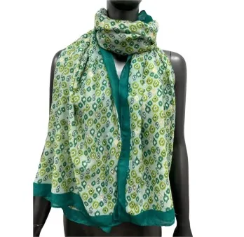 Green ethnic scarf with golden details