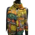 Abstract painting scarf - Silk touch