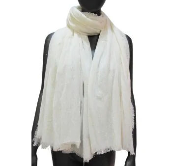 Plain white scarf