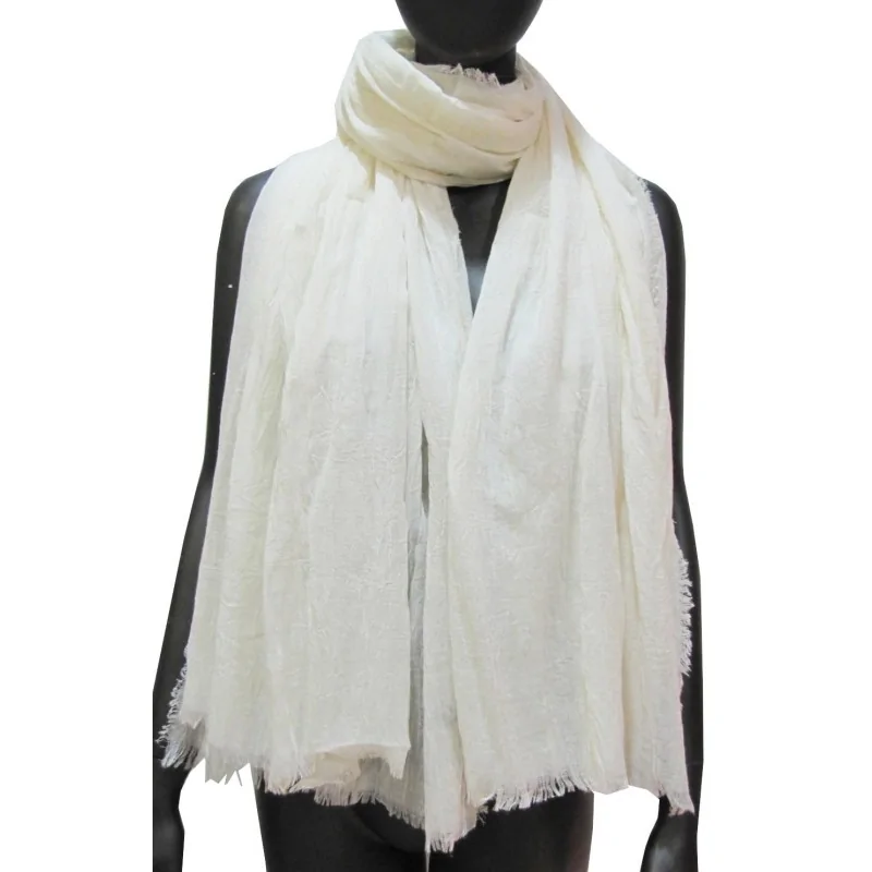 Foulard uni blanc