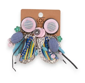 Fantasy clip-on earrings Lolilota patchwork