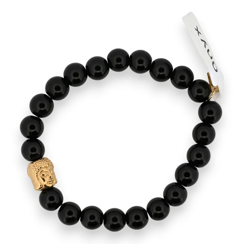 Armband Onyx Buddha-Charm