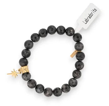 Pulsera de Labradorita con charm de estrella