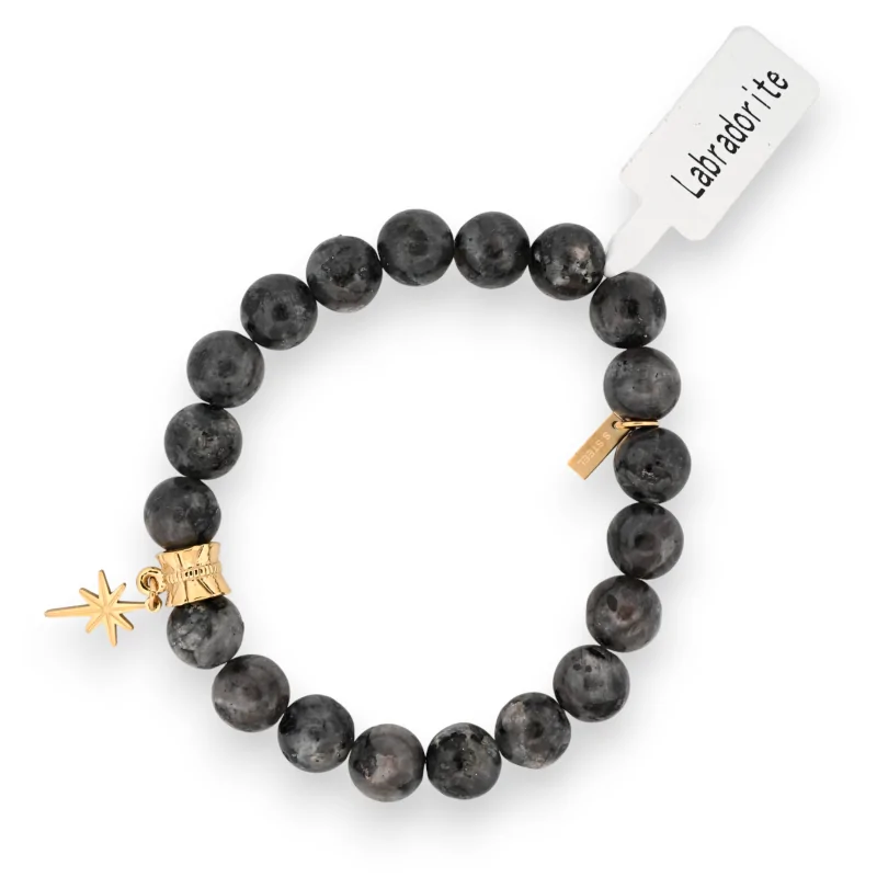 Pulsera de Labradorita con charm de estrella