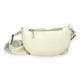 Bolso bandolera tipo riñonera beige