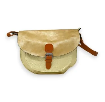 Golden two-tone shoulder bag