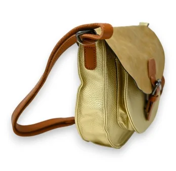 Golden two-tone shoulder bag