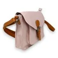 Bolso de hombro tipo cartera de color rosa metalizado