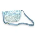 Washed light blue jeans fanny pack crossbody bag