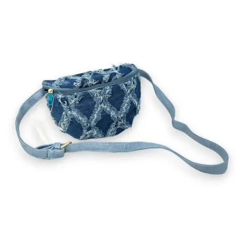 Fanny pack crossbody dark washed blue jeans