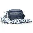 Navy blue square shoulder bag