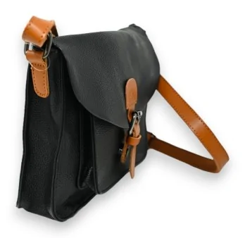 Black shoulder strap satchel bag