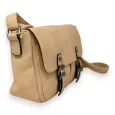 Light camel satchel bag