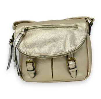 Golden satchel shoulder bag