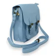 Sky blue satchel-shaped pouch