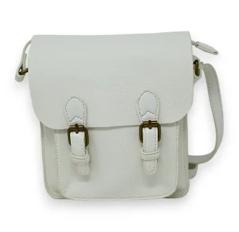White briefcase-shaped pouch