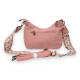 Sac bandoulière velours rose